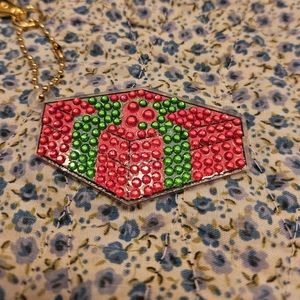 Festive Red and Green Key and Card Holder